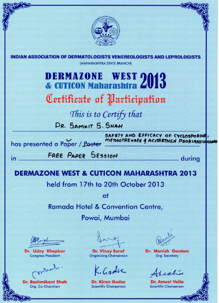 dr samkit shah certificate6